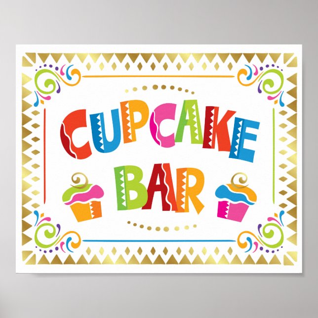 Skriv ut CUPCAKE PUB Fiesta Party Poster (Framsidan)