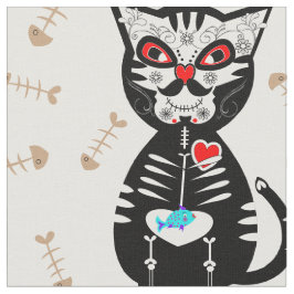 Skriv ut Cute Day of the dead Socker Skullkött Tyg