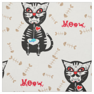 Skriv ut Cute Day of the dead Socker Skullkött Tyg