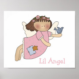 Skriv ut Cute Girls Angel Poster