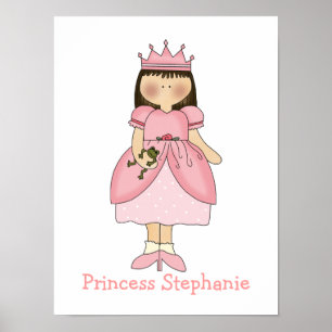 Skriv ut Cute Girls Princess Poster