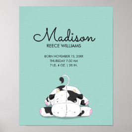 Skriv ut "Cute Little Cow Baby" på Nursery Poster
