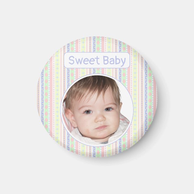 Skriv ut Cute Pastel Baby Magnet (Framsidan)