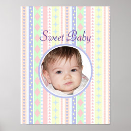 Skriv ut Cute Pastel Baby Poster