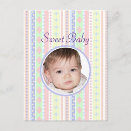 Skriv ut Cute Pastel Baby Vykort