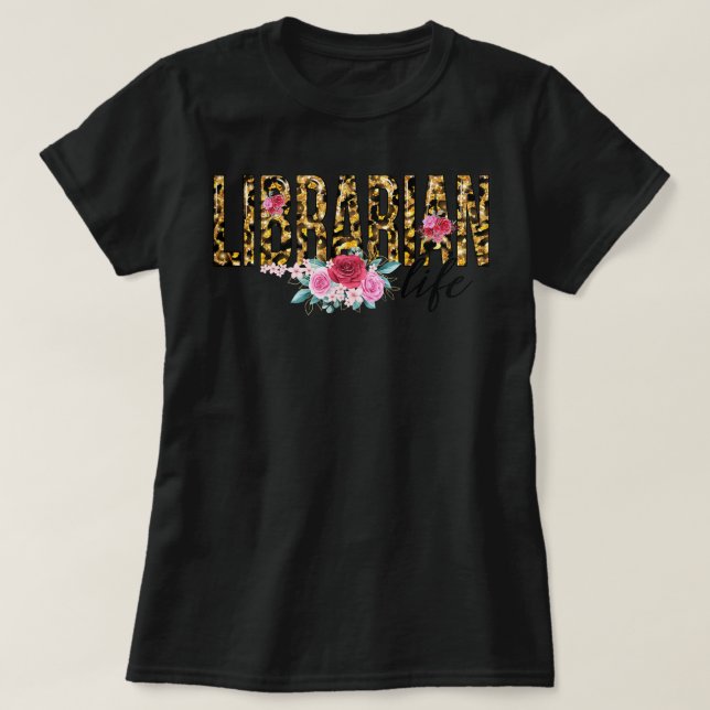 Skriv ut Cute ur leopard i biblioteket T Shirt (Design framsida)
