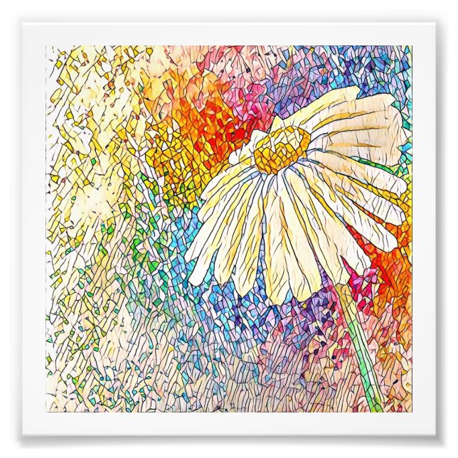 Skriv ut daisy Art Fototryck (Framsidan)