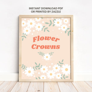Skriv ut Daisyn Flower Krona i Music Festival Poster