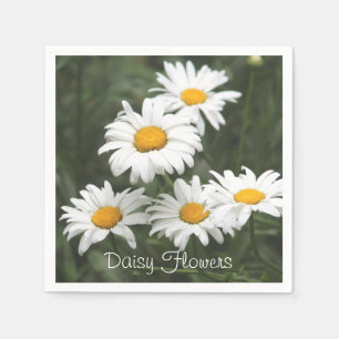 Skriv ut daisyns blomma pappersservett