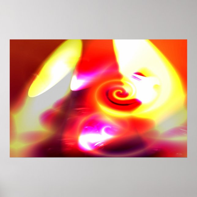 Skriv ut Dator Painting Digital Abstrakt Poster (Framsidan)