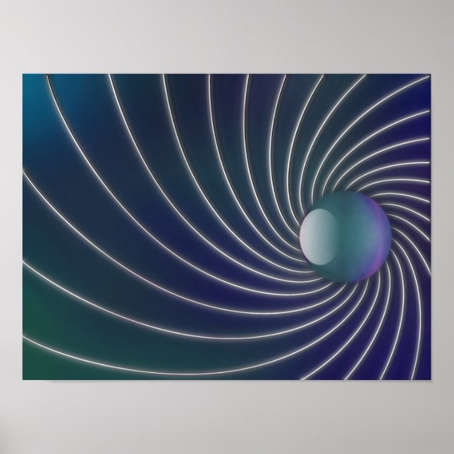 Skriv ut Deep Sea Spiral Poster (Framsidan)