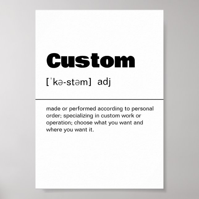 Skriv ut definition av anpassningsbar - Personlig  Poster (Framsidan)