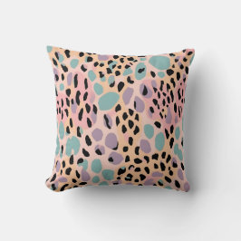 Skriv ut dekorativ kudde Pastel Leopard
