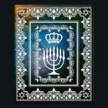 Skriv ut den judiska Menorah Krona Faux Snöre Pape Fototryck<br><div class="desc">Visning den här fantastiska teckningen i ram efter eget val. Den här vita faux snöre-papercut-designen kan placeras på valfri bakgrund struktur eller färg.</div>