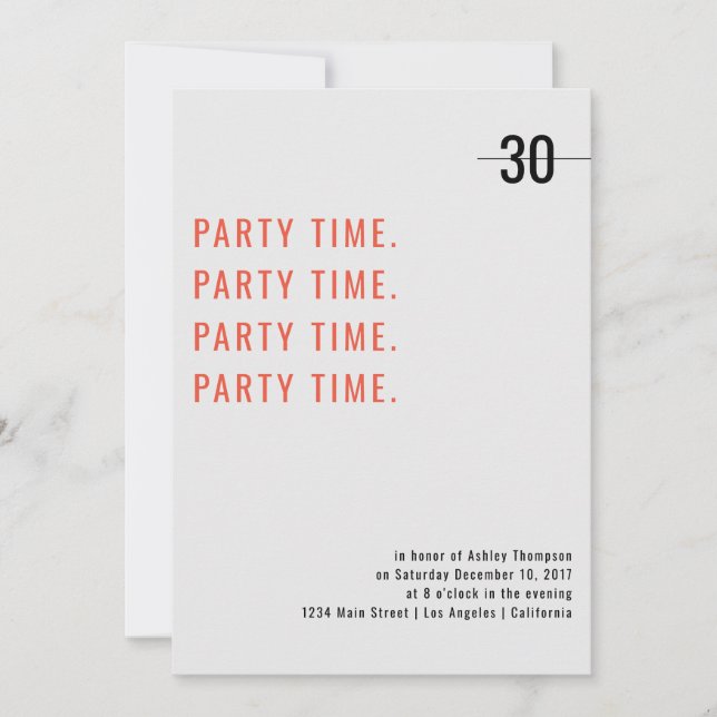 Skriv ut designinbjudan på födelsedagen inbjudningar (Framsida)