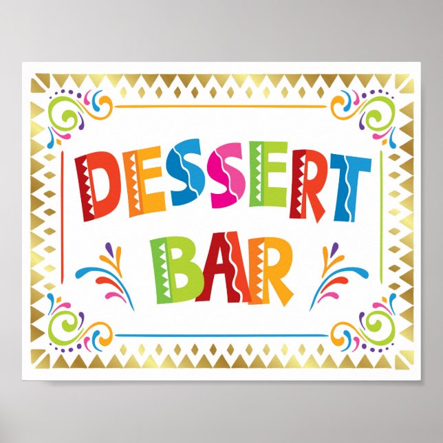 Skriv ut DESSERT PARTY Fiesta Party Poster (Framsidan)