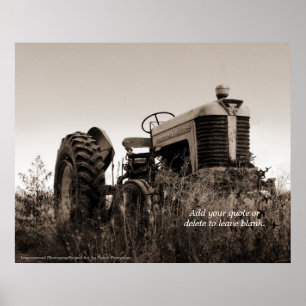 Skriv ut det gamla Anpassadet Tractor Poster