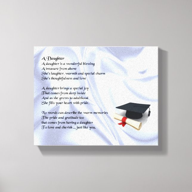 Skriv ut Dikt Canvas Art i Studenten Ddotter (Framsida)