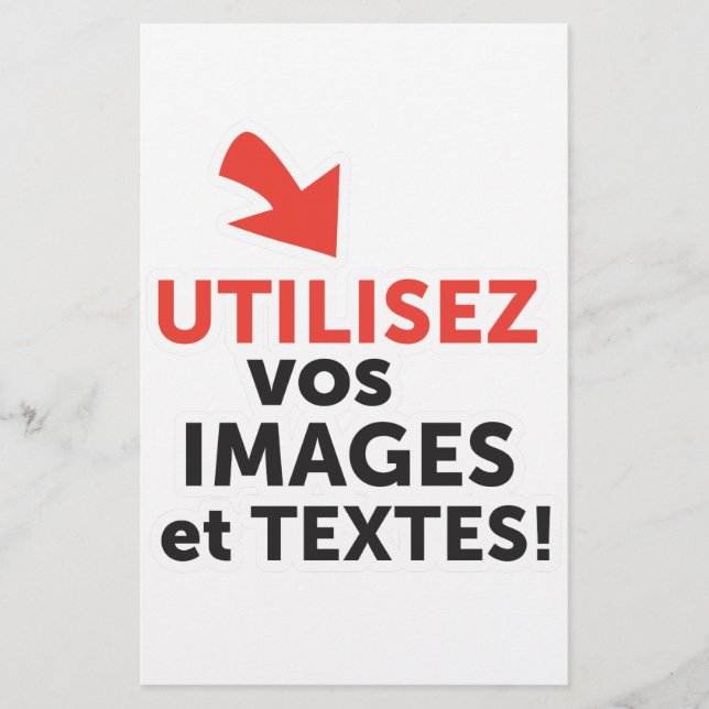 Skriv ut dina DIY-designs online på franska Brevpapper (Framsida)