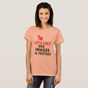 Skriv ut dina DIY-designs online på franska Tee Shirt