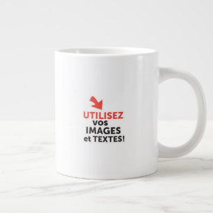 Skriv ut dina mönster online på franska jumbo mugg