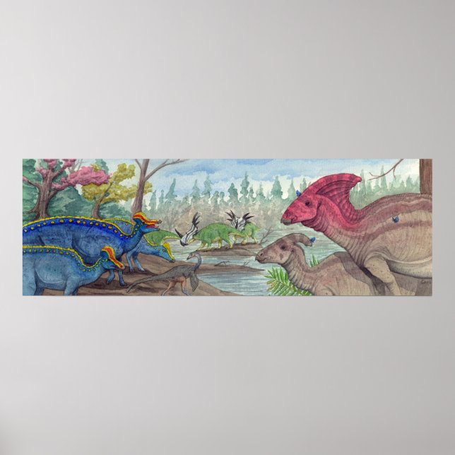 Skriv ut Dinosaur Park-format Poster (Framsidan)