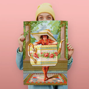 Skriv ut Dish Darlings Tea Time Art Poster