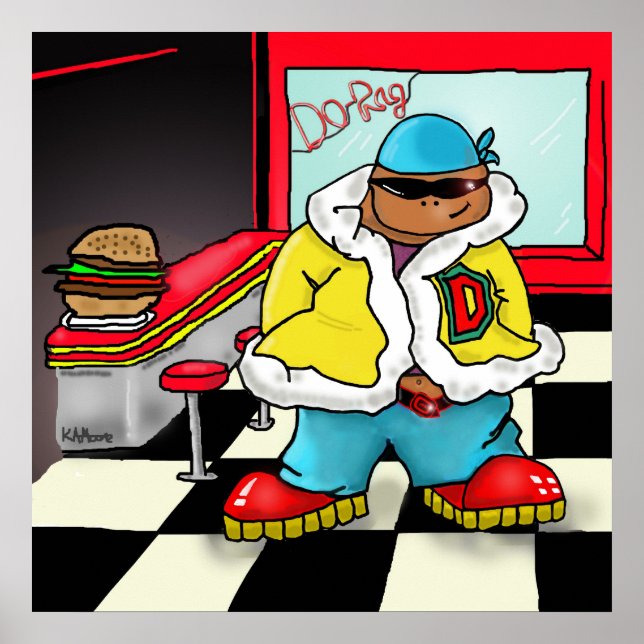 Skriv ut "Do-Rag" - av Kev Moore Poster (Framsidan)