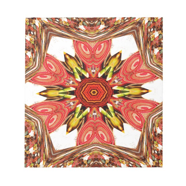 Skriv ut Dockle Blommigt Art Anteckningsblock (Framsida)