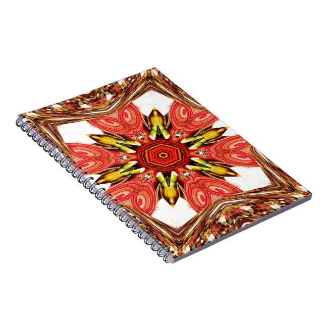 Skriv ut Dockle Blommigt Art Anteckningsbok Med Spiral (Högra Sidan)