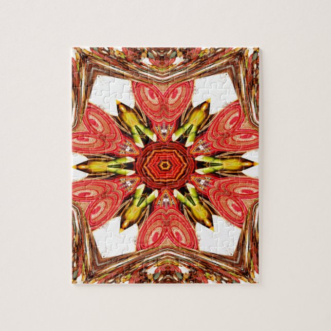 Skriv ut Dockle Blommigt Art Pussel (Vertikal)