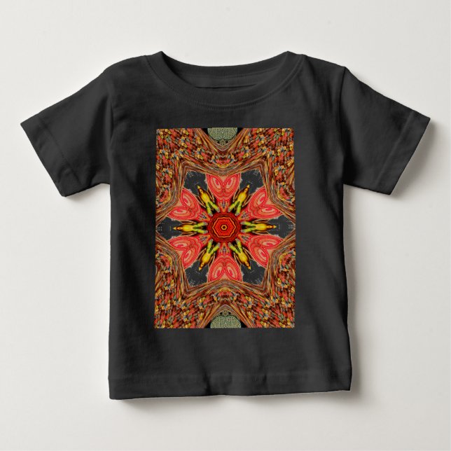 Skriv ut Dockle Blommigt Art T-shirt (Framsida)