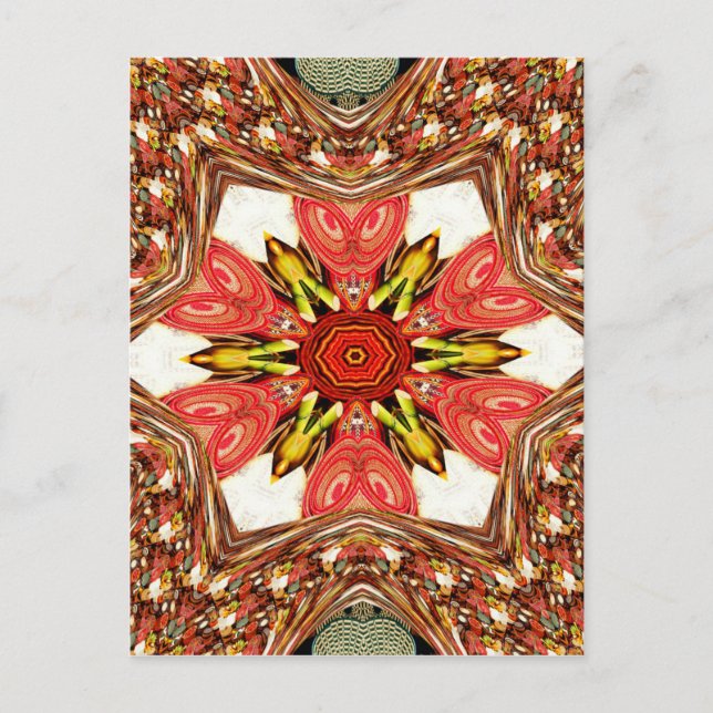 Skriv ut Dockle Blommigt Art Vykort (Framsida)