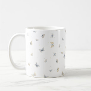 Skriv ut Dreamy Blue & Cream Butterflies Kaffemugg