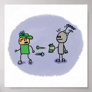 Skriv ut Duel Tecknad Bok Stil Poster