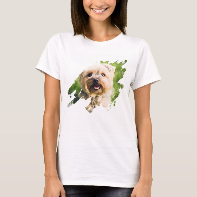 Skriv ut egen Anpassningsbar, fotopenseldrag, vert T Shirt (Framsida)
