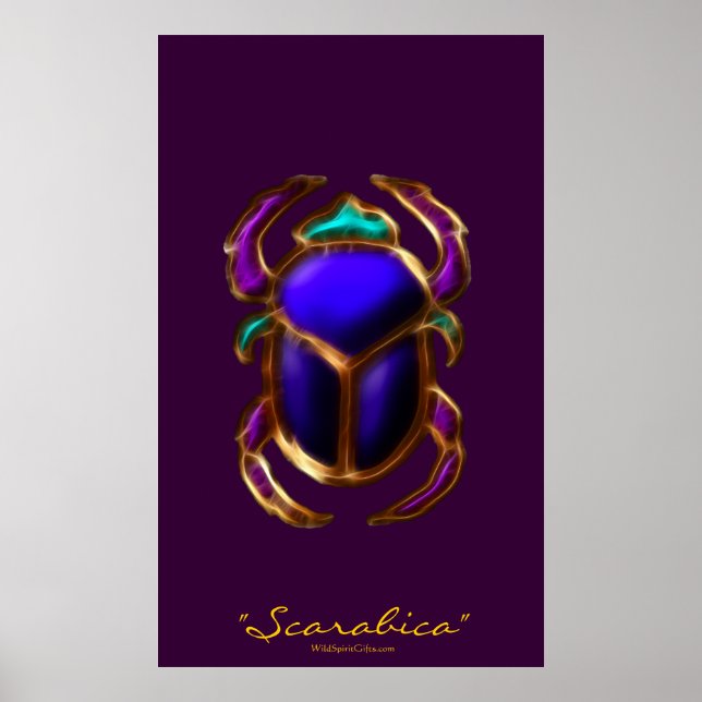 Skriv ut EGYPTIAN SCARAB BEETLE Art Poster (Framsidan)