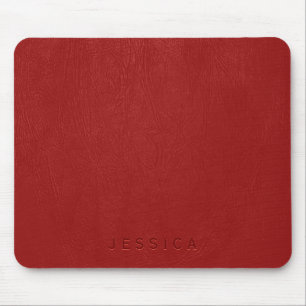 Skriv ut elegant Red Leather Struktur Musmatta