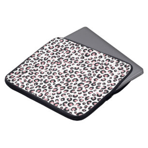 Skriv ut elegant Ro Guld Black Leopard Animal Prin Laptop Fodral