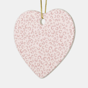 Skriv ut elegant Ro Guld Glitter leopard på djur Julgransprydnad Keramik