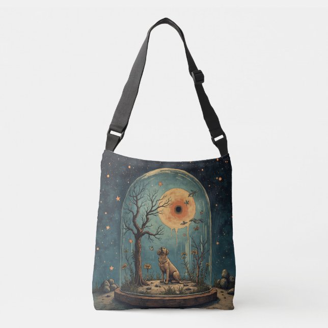 Skriv ut Eleganten över  för Glass Dome Crossbody  Axelväska (Framsida)