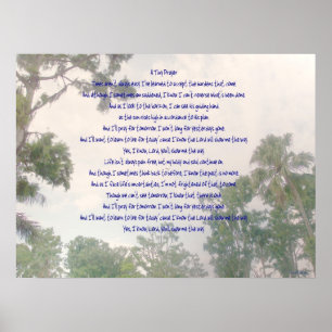 Skriv ut en liten Prayer Poster