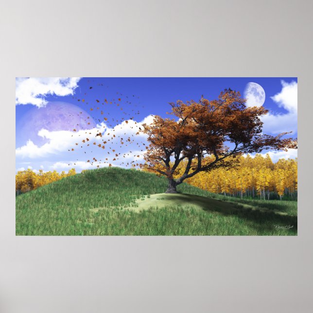 Skriv ut en Träd Backe Poster (Framsidan)