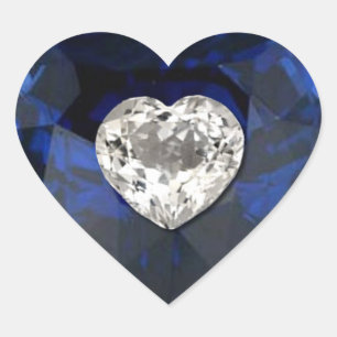 Skriv ut etikett för hjärtsafir Diamond