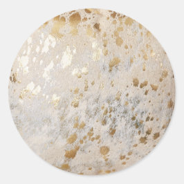 Skriv ut etikett för personlig Guld Cowhide