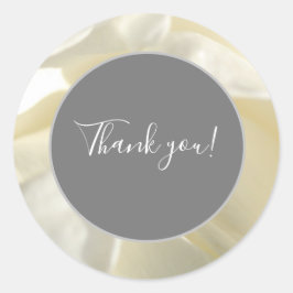 Skriv ut etikett för vit Petals