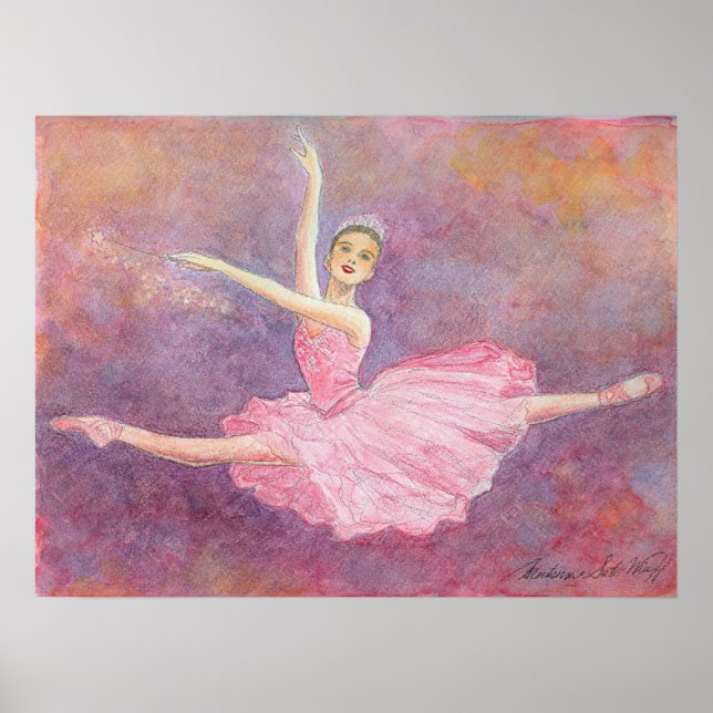 Skriv ut Fairy Ballet Art Poster (Framsidan)