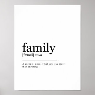 Skriv ut familjedefinition poster