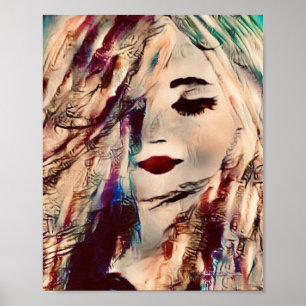Skriv ut färgdekantering av Sjöjungfru för grafisk Poster