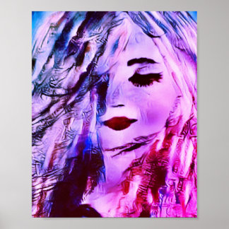 Skriv ut färgdekantering av Sjöjungfru för grafisk Poster